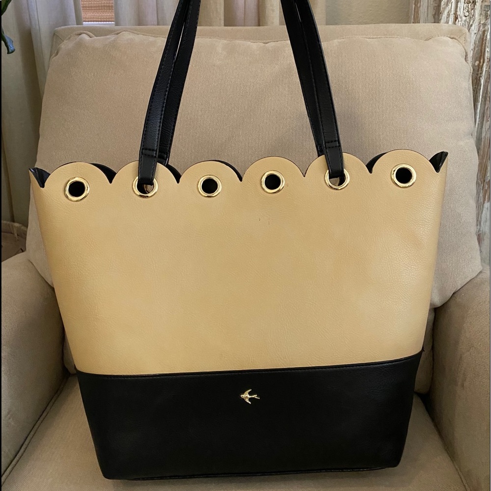 Kate Landry Scalloped Tote